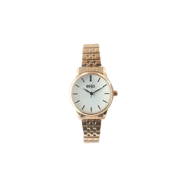 eHo - Montre eHo Femme Classique métal doré cadran blanc noir