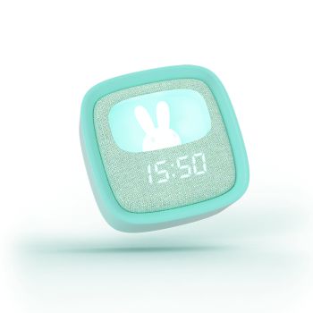 Face Réveil Veilleuse Enfant Billy Clock Tactile Turquoise