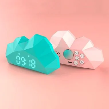 Collection Réveil Digital Lumineux Enfant Billy Clock Mini Cloudy Turquoise