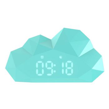 Face Réveil Digital Lumineux Enfant Billy Clock Mini Cloudy Turquoise