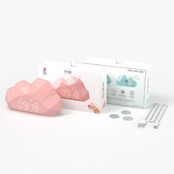 Packaging Réveil Digital Lumineux Enfant Billy Clock Mini Cloudy Rose