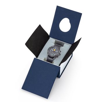 Coffret Montre Aviateur Patrouille de France Tarmac 701 Méca 21 Cuir Noir Chronographe