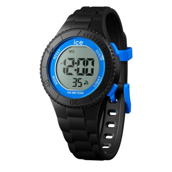 Face Montre Ice-Watch - Ice Digit Black Blue Enfant Silicone Small