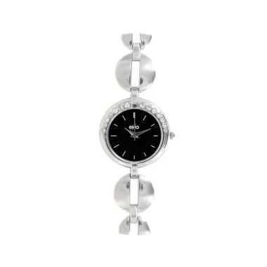 Face Montre Ecoresponsable eHo Femme Métal Gris à Strass