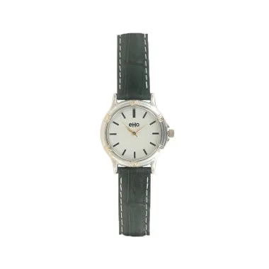Face Montre eHo Ecoresponsable Femme Bracelet Cuir Vert