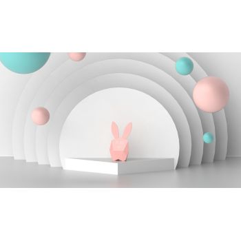 Ambiance 7 Réveil Lapin Intelligent Cutie Clock Mobility on Board Rose Pastel