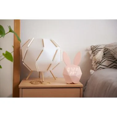 Ambiance 1 Réveil Lapin Intelligent Cutie Clock Mobility on Board Rose Pastel