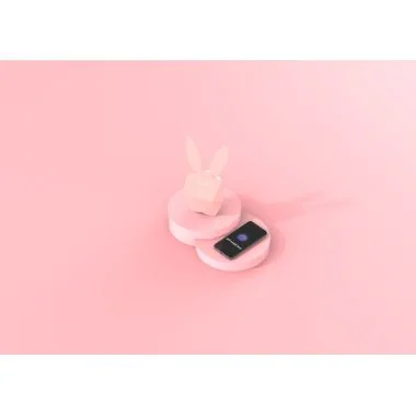 Ambiance 5 Réveil Lapin Intelligent Cutie Clock Mobility on Board Rose Pastel