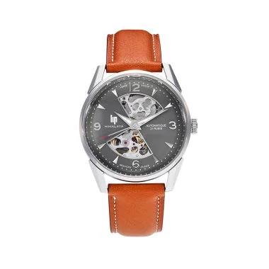 Face Montre LIP - Himalaya 40 mm - Sablier - Squelette Automatique - Cuir Marron