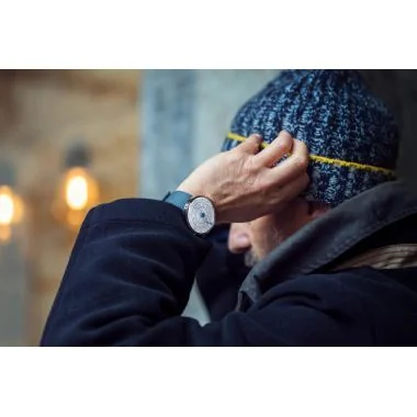 Portée 3 Montre Klokers - Klok 01 - Héritage - Cadran Blanc & Bleu