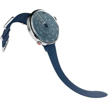 Cadran Montre Klokers - Klok 01 - Metal - Cadran Bleu Nuit - Maille Milanaise Gris