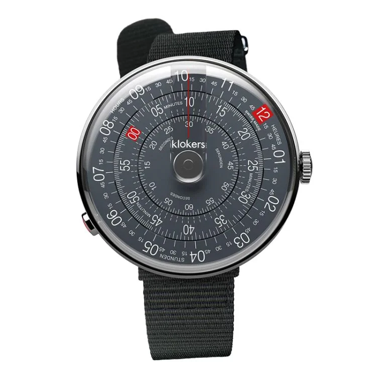 Montre Klokers - Klok 01 - 5ème anniversaire - Cadran Anthracite - Nato Noir