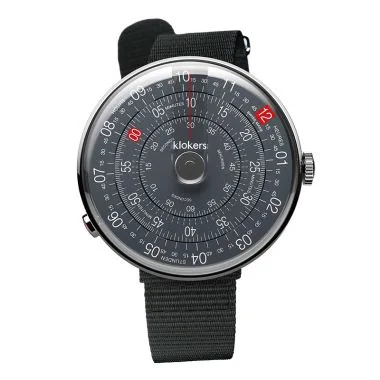 Montre Klokers - Klok 01 - 5ème anniversaire - Cadran Anthracite - Nato Noir