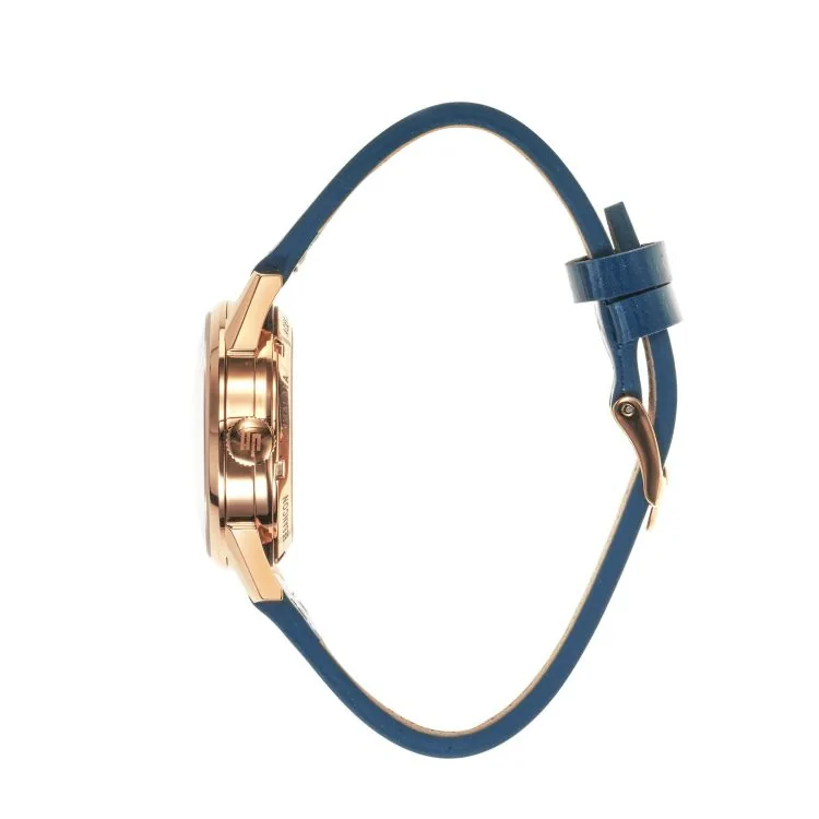 Coté Montre LIP - Himalaya 33 mm - Sablier - Squelette Automatique - Cuir Bleu