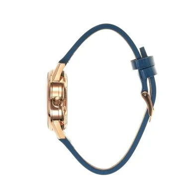 Coté Montre LIP - Himalaya 33 mm - Sablier - Squelette Automatique - Cuir Bleu