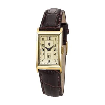 Face Montre LIP - Churchill T18 - Trotteuse Excentrée - Cuir Marron Façon Croco