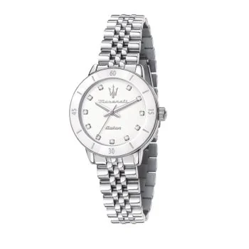 Face Montre Chronographe Maserati Successo Lady Solar Argenté - R8853145515