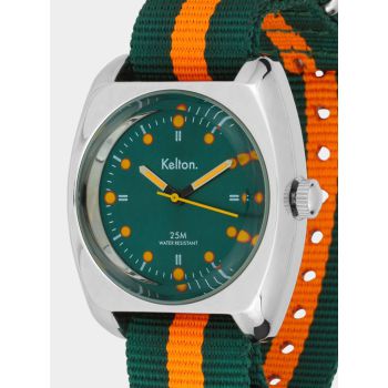 Cadran Montre Vintage Kelton - RC2 Nato Vert et Orange