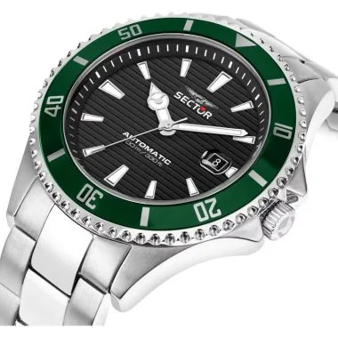 Cadran 3 Montre Sector 230 - Automatique - Verte et Argenté