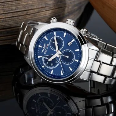 Mood Montre Sector 670 - Chronographe - Bleu et Argenté