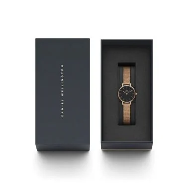 Coffret Montre Daniel Wellington - Petite Pressed Melrose Black - 24mm