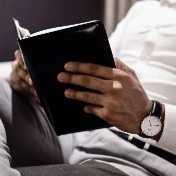 Portée Montre Daniel Wellington - Classic Sheffield Black - 40mm