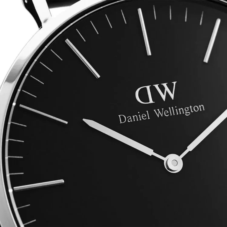Cadran Montre Daniel Wellington - Classic Cornwall Silver - 40mm