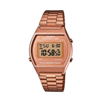 Face Montre Casio - Collection Vintage Edgy - Chronographe Rose - B640WC-5AEF