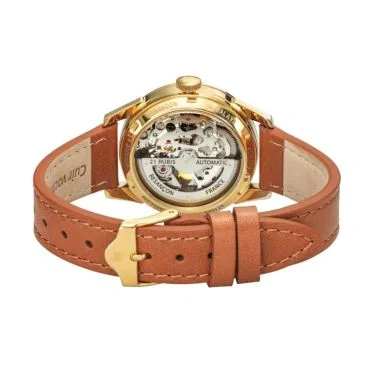 Dos Montre LIP - Himalaya 33mm Sablier - Squelette Automatique - Cuir Marron