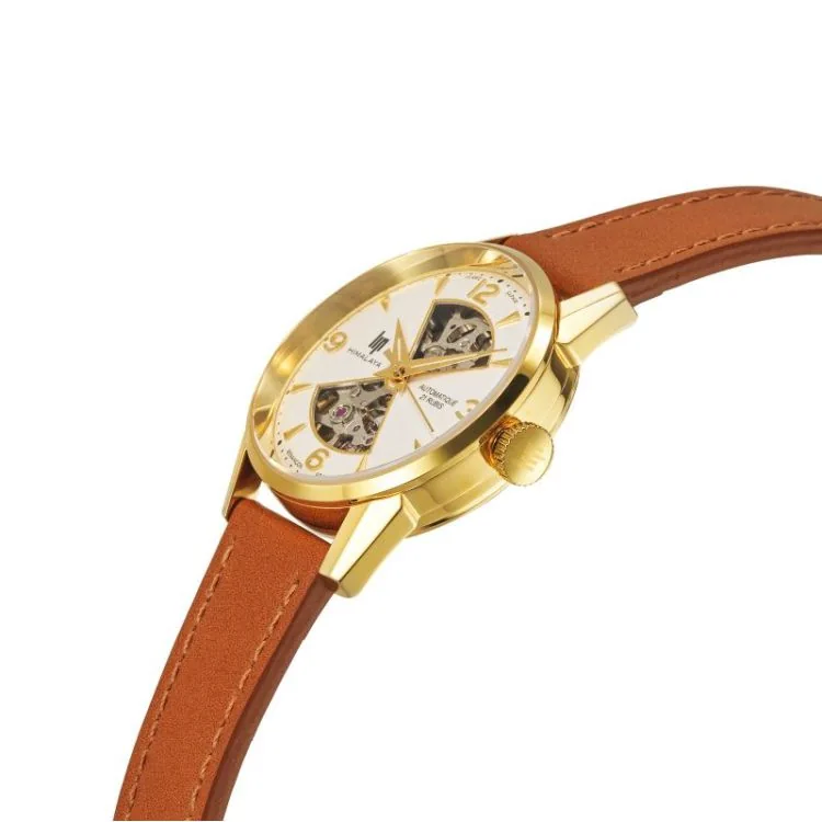 Profil Montre LIP - Himalaya 33mm Sablier - Squelette Automatique - Cuir Marron