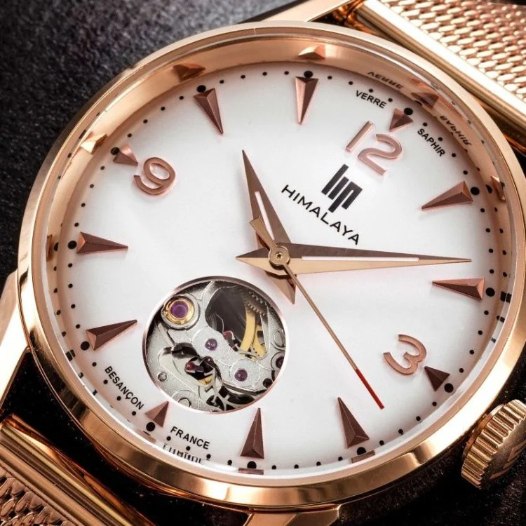Cadran Montre LIP - Himalaya 33mm - Automatique Coeur Battant - Doré Rose