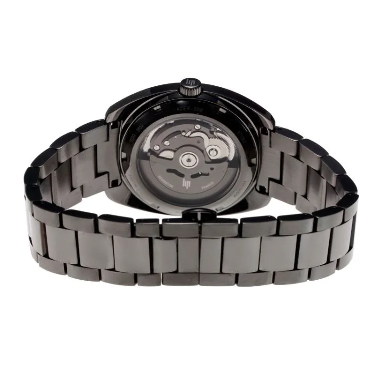 Dos Montre LIP - GDG 39 mm - Automatique Squelette - Acier Noir