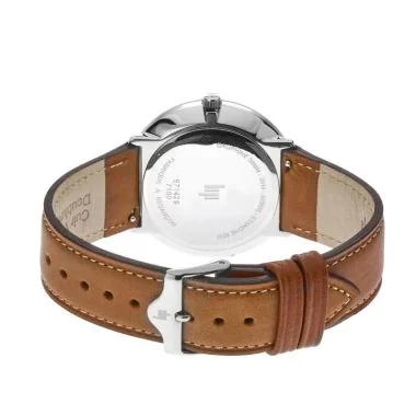 Dos Montre LIP - Dauphine 38 mm - Cuir Marron Cadran Bleu