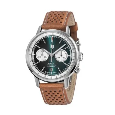 Face Montre LIP - Rallye 42mm - Chronographe - Automatique - Cuir Marron