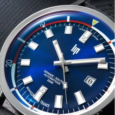 Cadran Montre LIP - Grande Nautic Ski 41mm - Automatique Cadran Bleu