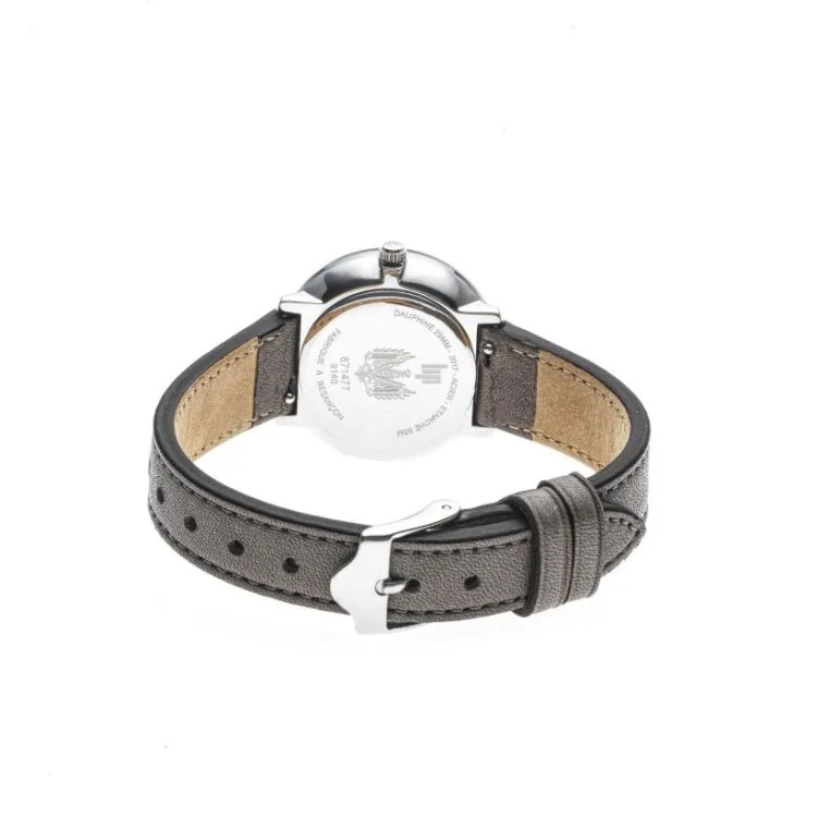 Dos Montre LIP - Dauphine 29mm - Cuir Gris