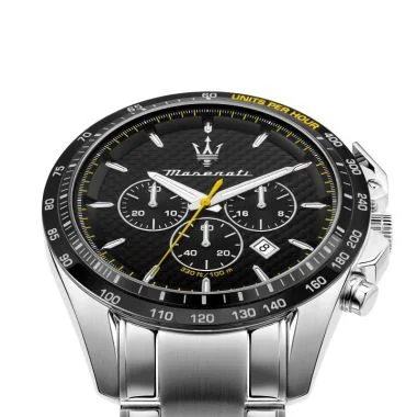 Cadran 2 Montre Maserati - Traguardo Chronographe - Acier Argenté Cadran Noir - R8873612042