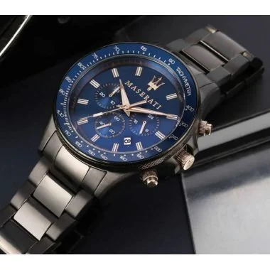 Mood Montre Chronographe Maserati - Sfida - Dateur Cadran Bleu - R8873640001