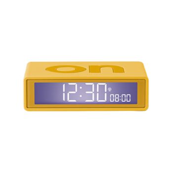 Face Nuit Réveil Lexon - Réveil LCD Réversible - Flip Rubber Yellow