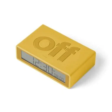 Profil Nuit Réveil Lexon - Réveil LCD Réversible - Flip Rubber Yellow
