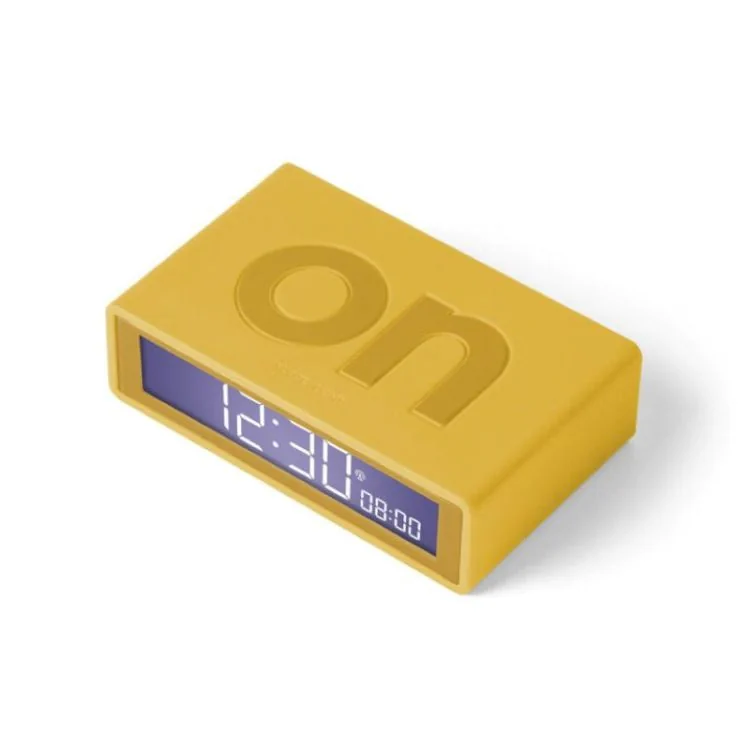 Profil Nuit Réveil Lexon - Réveil LCD Réversible - Flip Rubber Yellow