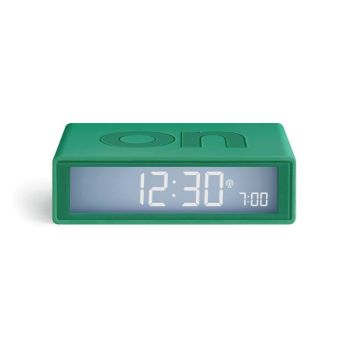 Face Nuit Réveil Lexon - Réveil LCD Réversible - Flip Rubber Green