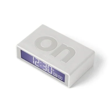 Profil Nuit Réveil Lexon - Réveil LCD Réversible - Flip Rubber White