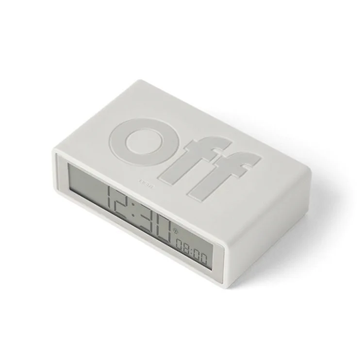 Profil Jour Réveil Lexon - Réveil LCD Réversible - Flip Rubber White