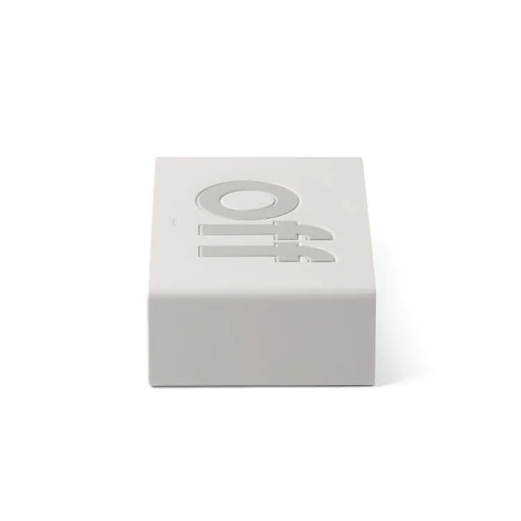 Coté Off Réveil Lexon - Réveil LCD Réversible - Flip Rubber White