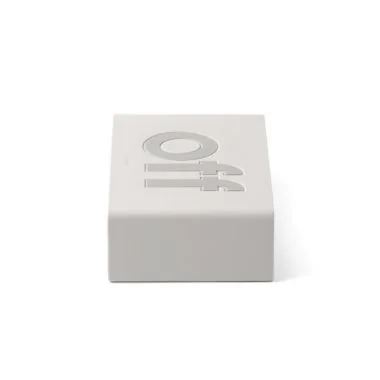 Coté Off Réveil Lexon - Réveil LCD Réversible - Flip Rubber White