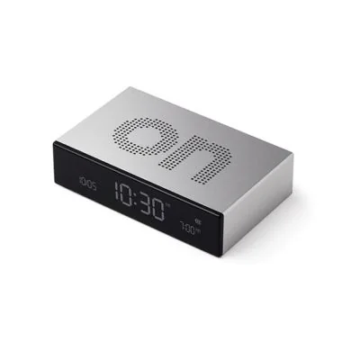 Profil Réveil Lexon - Réveil LCD Réversible - Flip Premium Argent