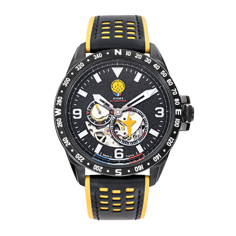 Montre Aviateur Patrouille de France Athos 6 Automatique Cadran Noir