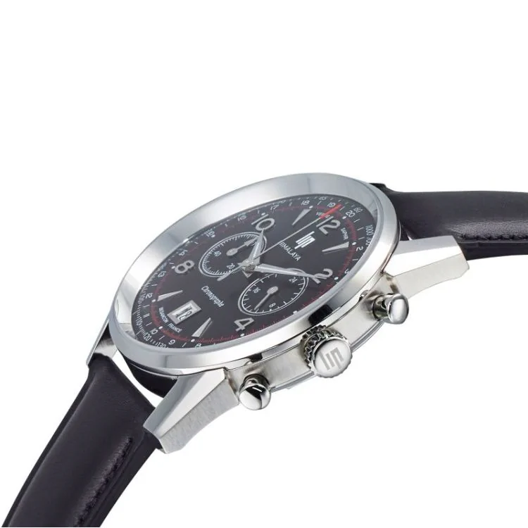 Profil Montre LIP - Himalaya 40 mm - Chronographe - Cuir Noir