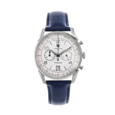 Face 2 Montre LIP - Himalaya 40 mm - Chronographe - Cuir Bleu